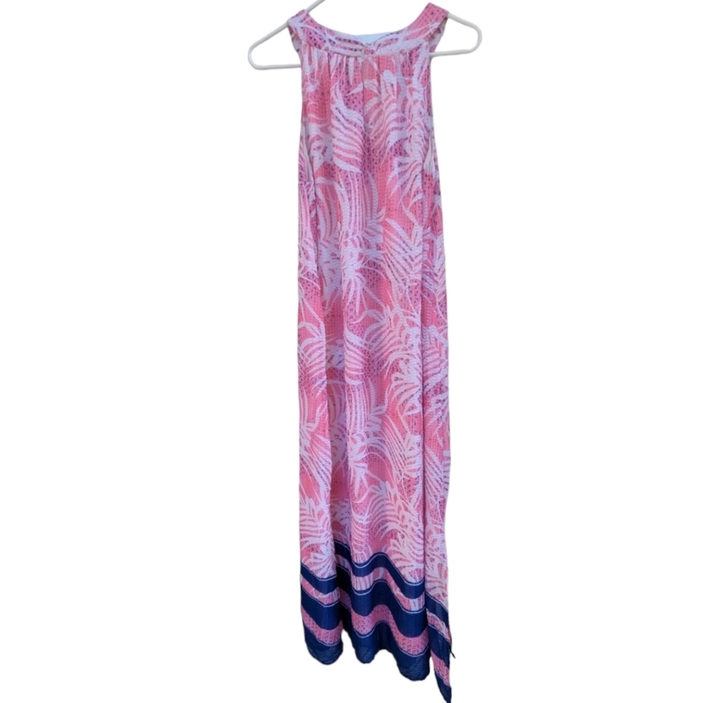 Rafaella Pink & Blue Maxi Dress Sz M